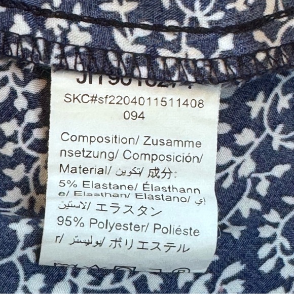 Emery Rose Navy Floral Print Blouse – Size 2XL - Picture 10 of 11